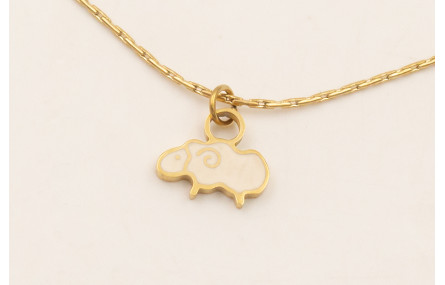 Collar completo ACERO INOXIDABLE  extensible hilo 