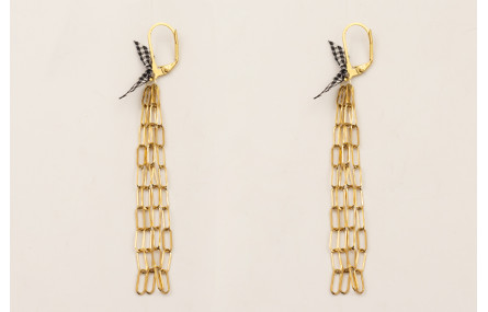 Pendientes ACERO INOXIDABLE cierre alargado, lazad