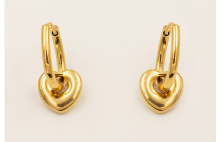 Pendientes ACERO INOXIDABLE cierre grueso con colg