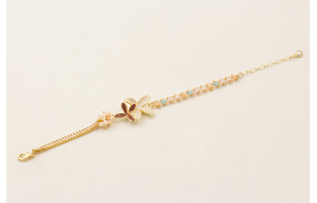 Pulsera cadena strass rectangular cristal, burruño