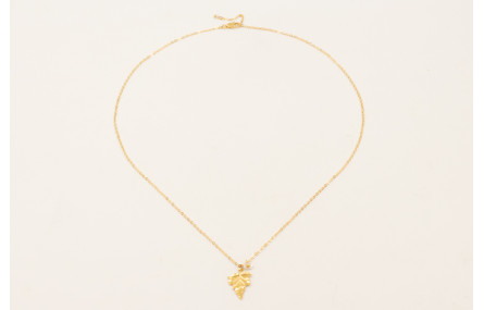 Collar cadena eslabón pequeño con colgante hoja to