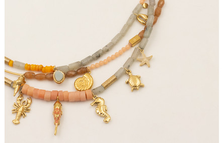 Collar irregular ACERO INOXIDABLE 3 vueltas con se