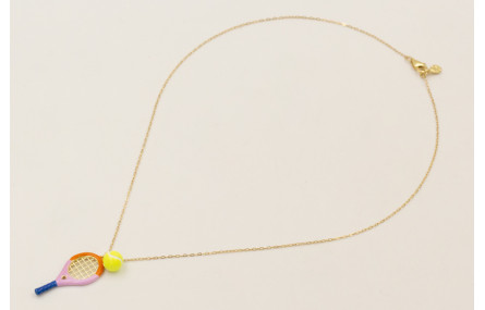 Solitario cadena eslabón pequeño dorado con colgan