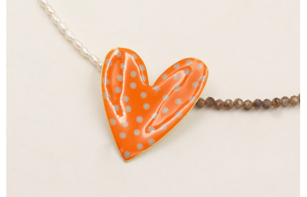 Collar mitad perlas naturales mitad bolas facetada