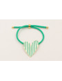 Pulsera cordón preparado color turquesa con corazó