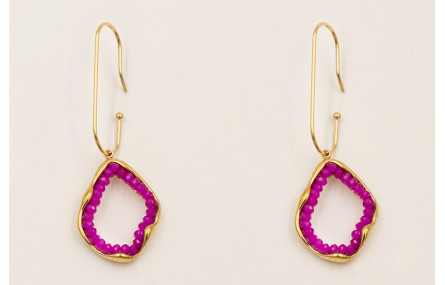 Pendientes anzuelo ACERO INOXIDABLE con colgante b