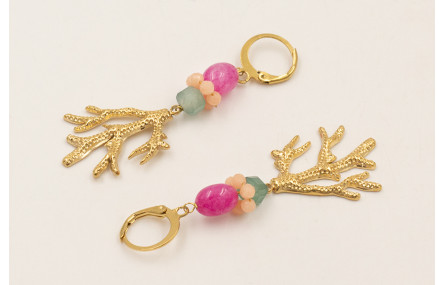 Pendientes ACERO INOXIDABLE cierre redondo con pep