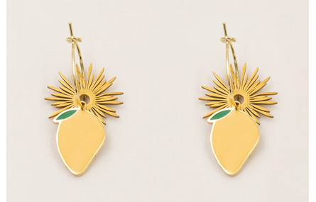 Pendientes aro pequeño ACERO INOXIDABLE con colgan