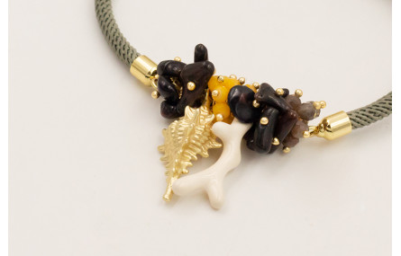 Pulsera cordón preparado para pulsera color gris c