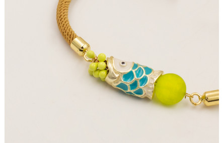 Pulsera cordón preparado para pulsera color marrón