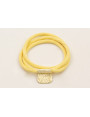 Pulsera 3 vueltas cordón elastico color amarillo p