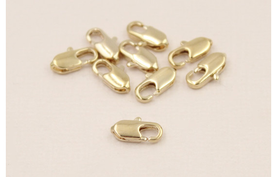 Mosquetón 8*3,2mm longitud Baño Oro 18K y 3 micras