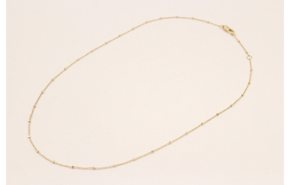 Collar microbola 445*1mm  Baño Oro 18K y 3 micras