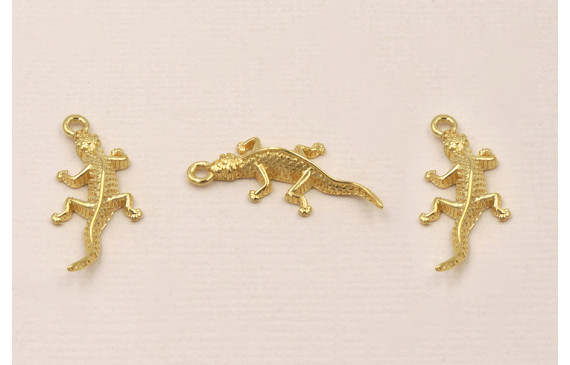 Golgante Lagarto 25*11mm Baño Oro 3micras 18 K