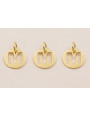 Colgante letra M 10mm Baño Oro 18K, 3Micras