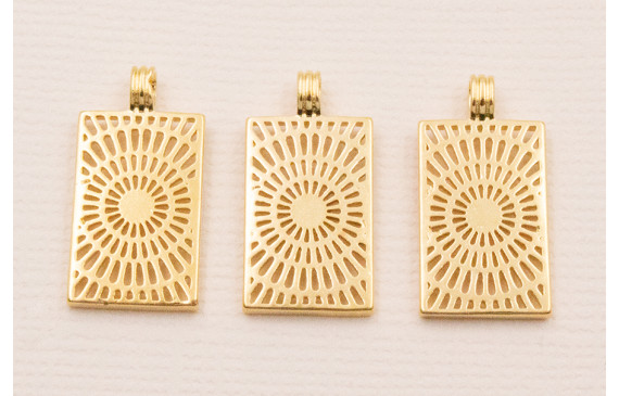 Colgante Sol labarado 20*11  Baño ORO 3M 24K