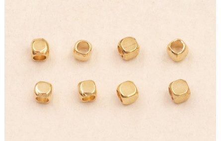 Cubo 2*2mm Baño ORO 18K 3 Micras