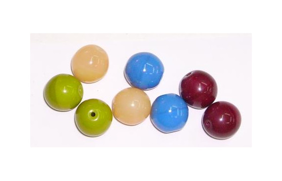 Bola Blanco 14mm opaque Cristal checo 1ª Calidad