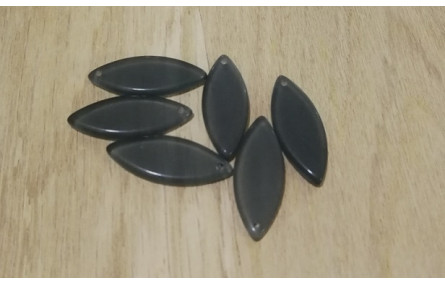 Ovalo Cristal africano 12*30 mm Gris