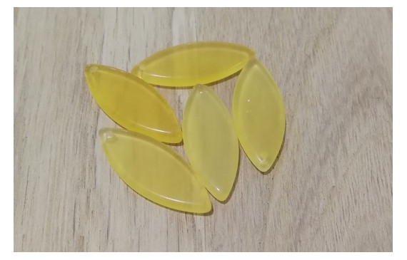 Ovalo Cristal africano 12*30 mm Amarillo