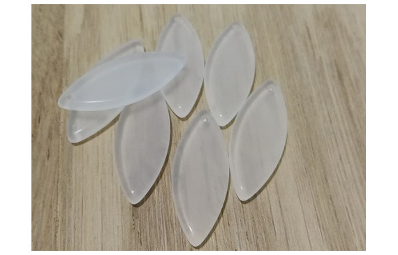 Ovalo Cristal africano 12*30 mm Transparente Opal