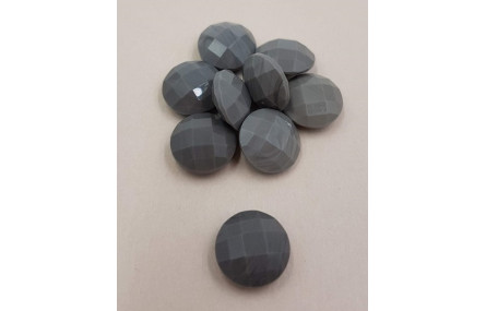 Disco Cristal facetado 11mm Gris Opaco