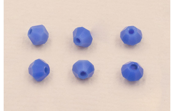 Bicono Facetado de 4mm Color Azul