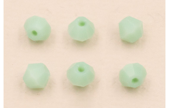 Bicono Facetado de 4mm Color verde claro