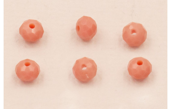 Facetada de 4mm Color Rosa Palo