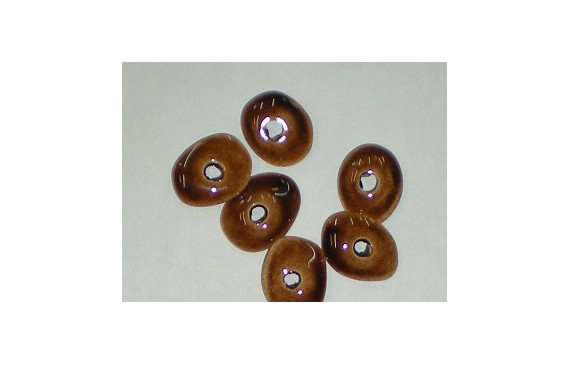 Platillo irregular 20*14 marrón oscuro