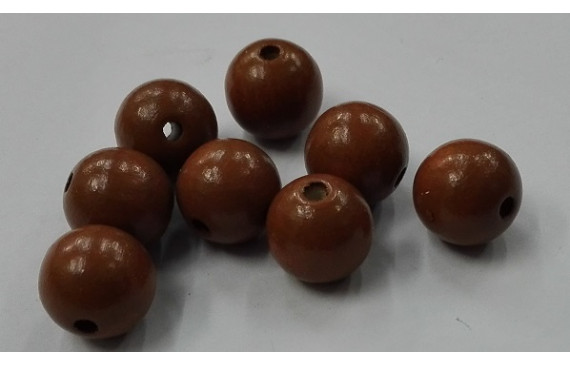 Bola Madera 12mm color Marrón Nocilla