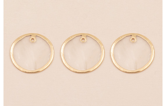 Disco Nacar 24mm bordes dorados