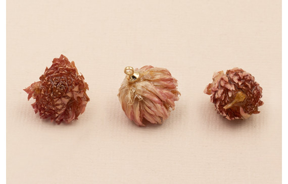 Colgante Flor Natural 8*10mm Rosa