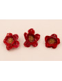 Flor Natural con Resina 30-35mm diam. Color Roja