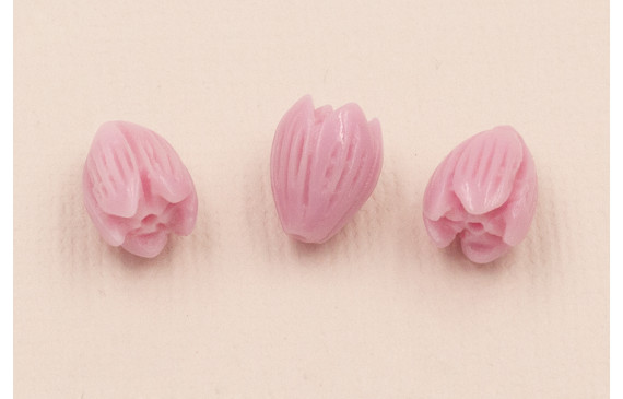 Flor Resina de Coral 12*6mm Color Lila