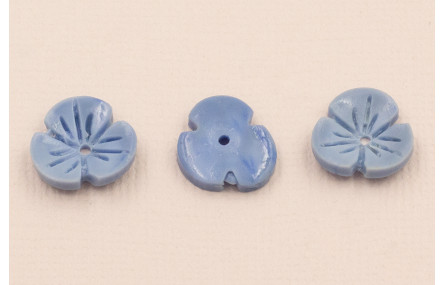 Flor Resina Coral 12mm Diametro Azul