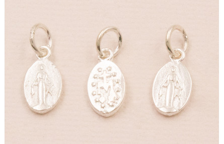 Medalla Virgen Plata 925 12*6mm