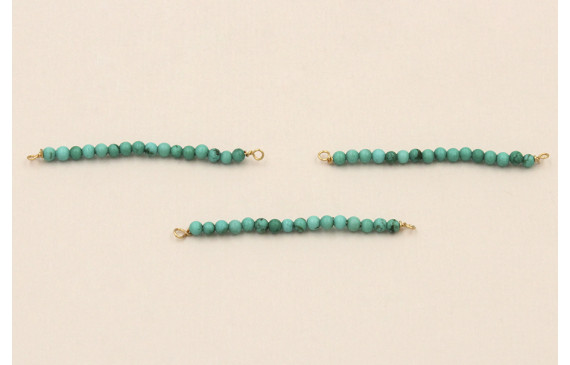 Bastón de 40mm con piedra Turquesas de 2mm