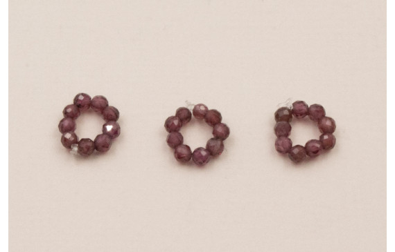 aro de 9 Piedras Cuarzo Granate