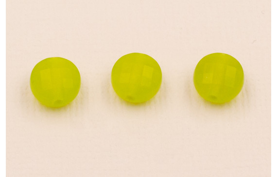 Disco Facetado 10*10*5mm Jade Verde