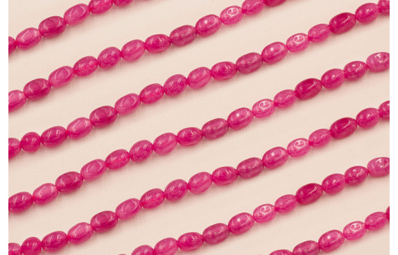 Pepita Jade 6*5mm color Granate