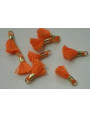 Micro pompon 10mm long. Color Naranja