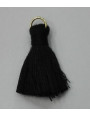 Pompon 25mm con anilla dorada Negro