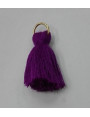 Pompon 25mm con anilla dorada Morado