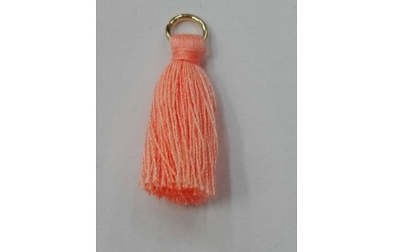 Pompon 25mm con anilla dorada Salmon