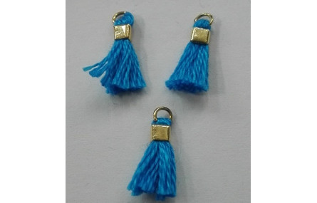 Micro pompon 10mm long. Azul