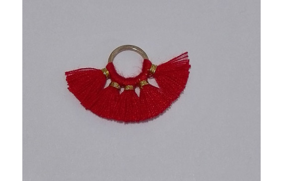 Aro 10mm Multipompón Rojo