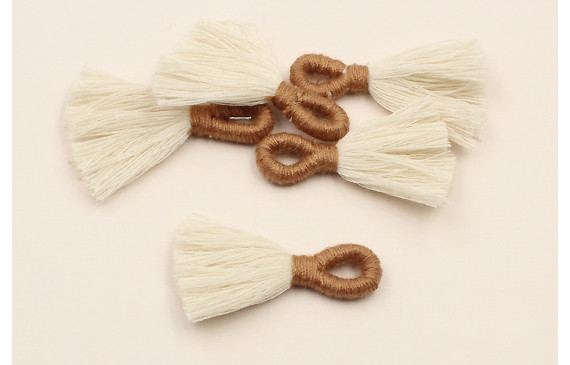 Fleco 35mm blanco y  Marrón