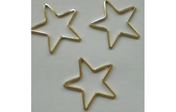 Estrella Grande hueca 22mm Oro