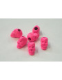 Calavera Metálica Fluor 10*10*6 Fuxia Fluor
